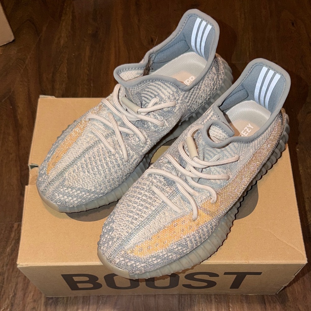 Adidas Yeezy Boost 350 V2 in Blue and Tan